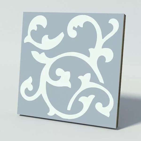Zementfliese florales Ornament